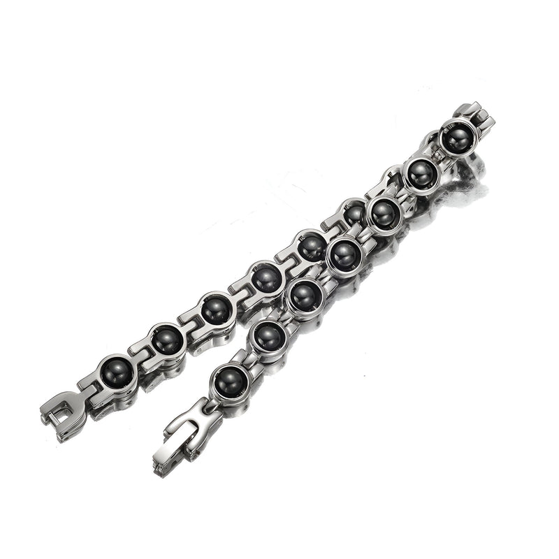 bracelet magnetique femme argent