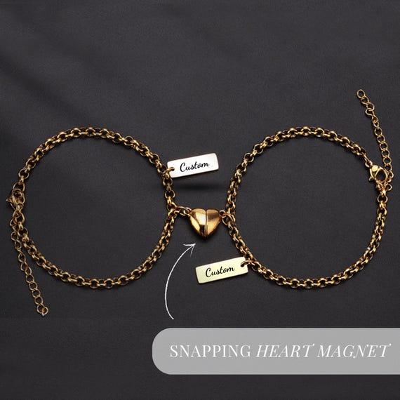 bracelet couple aimanté personnalisé